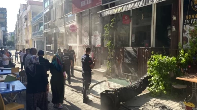 İş yerinin mutfağındaki yangın panikletti