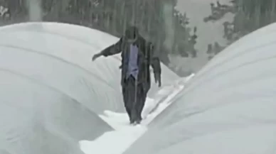 Mersin'in yüksek kesimlerinde dolu yağışı etkili oldu