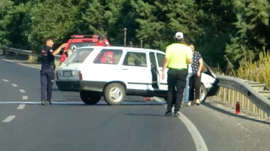 Yanan otomobil itfaiye ekiplerini alarma geçirdi