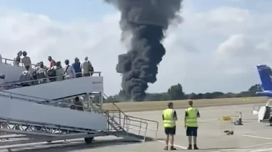 İngiltere'de yolcu uçağı düştü