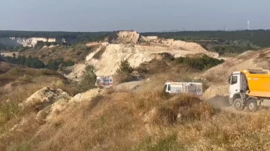 Silivri’de kum ocağında göçük