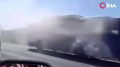 Ankara’da seyir halindeki otobüs alev aldı: O anlar kamerada