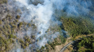 Karabük'te ormanlık alanda çıkan yangına müdahale ediliyor