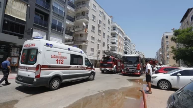 Antalya'da apartman dairesinde yangın