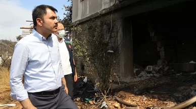 Bakan Kurum'dan 'yangın bölgesi' açıklaması: 87 ağır hasarlı yapı tespit edildi