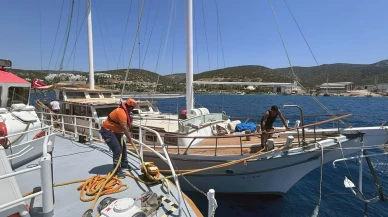 Bodrum açıklarında facianın eşiğinden dönüldü