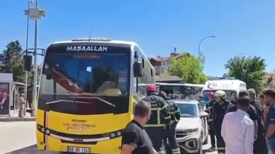 Otomobil halk otobüsüne çarptı: 1 yaralı