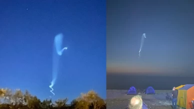 Gökyüzünde gizemli cisim paniği! O anlar kamerada