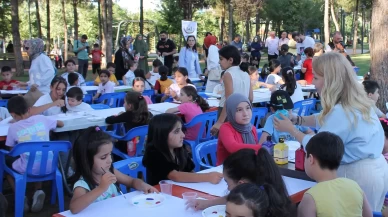 Midyat'ta 100'den fazla çocuk sanatla buluşarak hayallerini çizdi