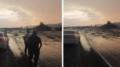 Kağızman-Iğdır karayolu sel nedeniyle ulaşıma kapandı