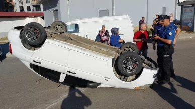 Samsun'da otomobil takla attı: 1 yaralı