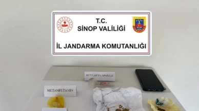 Sinop'ta yolcu otobüsünde uyuşturucu ele geçirildi