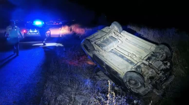 Takla atan araç metrelerce sürüklendi: Ehliyetsiz sürücü ölümden döndü