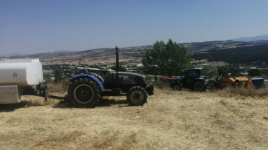 Isparta'da 30 dönümlük tarla kül oldu