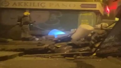 İstanbul'da patlama sonrası bir binada kısmi çökme
