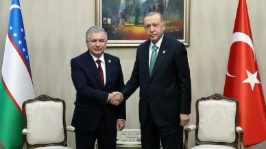 Cumhurbaşkanı Erdoğan, Mirziyoyev ile görüştü