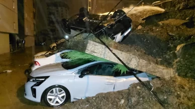 Samsun'da istinat duvarı devrildi