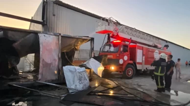 İşçilerin kaldığı konteynerde yangın çıktı