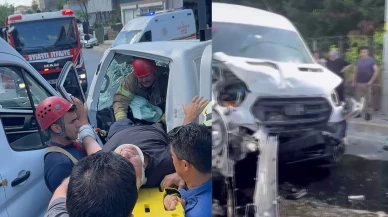 Kamyonet ile panelvan kafa kafaya çarpıştı: 1 yaralı