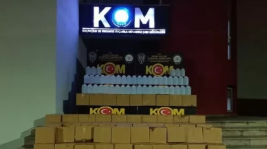 Koliler içinde 1 ton 690 litre kaçak alkol ele geçirildi