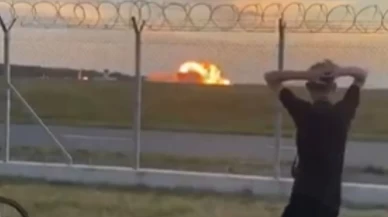 Polonya’da gösteri provası sırasında F16 savaş uçağı yere çakıldı