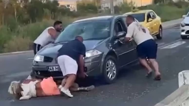 Önce çarptı, sonra kaçmaya çalıştı: Kadını ezilmekten vatandaşlar kurtardı