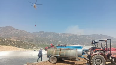 Vatandaşlar yangın için seferber oldular