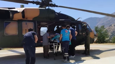 Askeri helikopter hamile kadın için havalandı