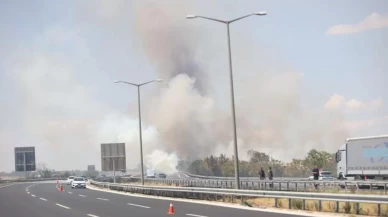 Kırklareli'nde orman yangını! Avrupa Otoyolu trafiğe kapatıldı