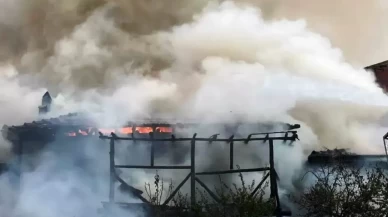 Kütahya Emet'te korkutan yangın