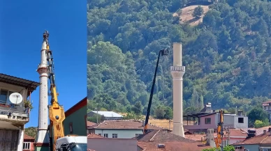 Sındırgı'da depremde cami ve minareler ağır hasar aldı