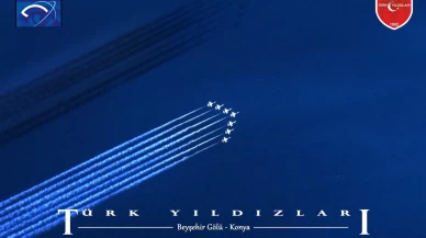 Türk Yıldızları'nın Beyşehir Gölü üzerinde uçuşu uydu tarafından fotoğraflandı