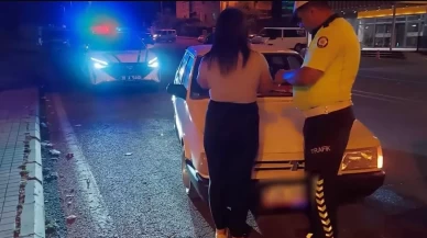 Kayseri'de drift atan kadın sürücüye 48 bin TL ceza yazıldı