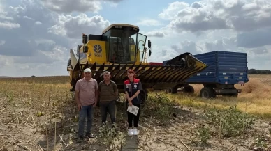 Devlet çiftçinin yanında! Edirne'de biçer döver hasat kontrolü yaptı