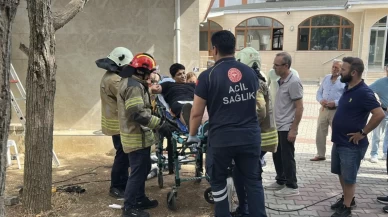 Ataşehir'de korkunç olay! Koluna demir saplandı