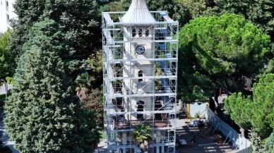 Tarihi Saat Kulesi restore ediliyor