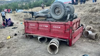 Balıkesir'de tarım işçilerini taşıyan traktör devrildi