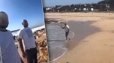 Dalgalar düşürdü, kayboldu