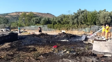 Balıkesir'de hurdalıkta çıkan yangın söndürüldü