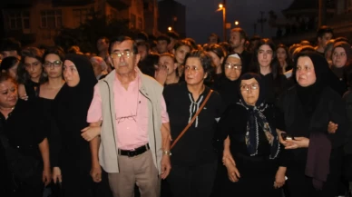 Trabzonlular, boşanma aşamasındaki kocasının katlettiği Sinem için yürüdü