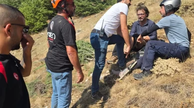 Konya'da yamaç paraşütü kazası! Pilot yaralandı