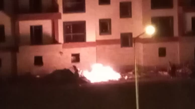 Edirne'de TOKİ şantiyesinde yangın paniği!