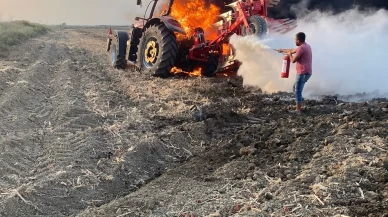 Adana'da traktörde çıkan yangın söndürüldü
