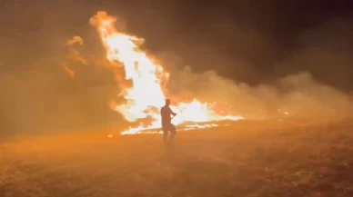 Elazığ'da korkutan arazi yangını