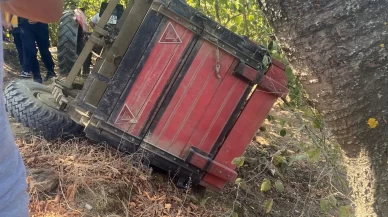 Fındık işçilerini taşıyan traktör devrildi: 4 yaralı