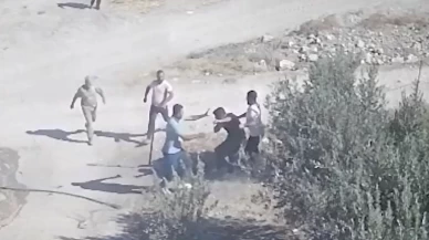 Kuzenlerin sondaj kuyusu açma kavgası; çiftin darbedildiği anlar kamerada