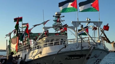 Gazze’ye yardım için yola çıkan Ömer Muhtar Gemisi Libya’dan denize açıldı