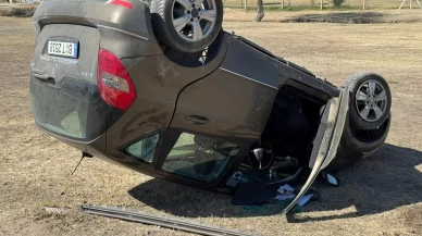 Konya'da otomobil şarampole devrildi: 4 yaralı