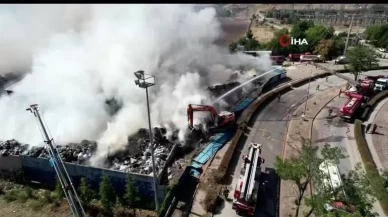 Ankara'da geri dönüşüm tesisinde yangın