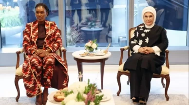 Emine Erdoğan, Gabon Cumhurbaşkanının eşi Nguema ile görüştü